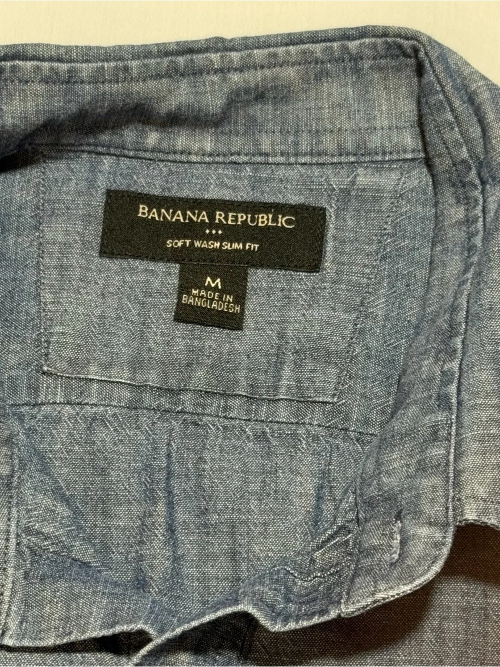 Banana Republic Soft Wash Slim Fit Chambray Button-Down Shirt
